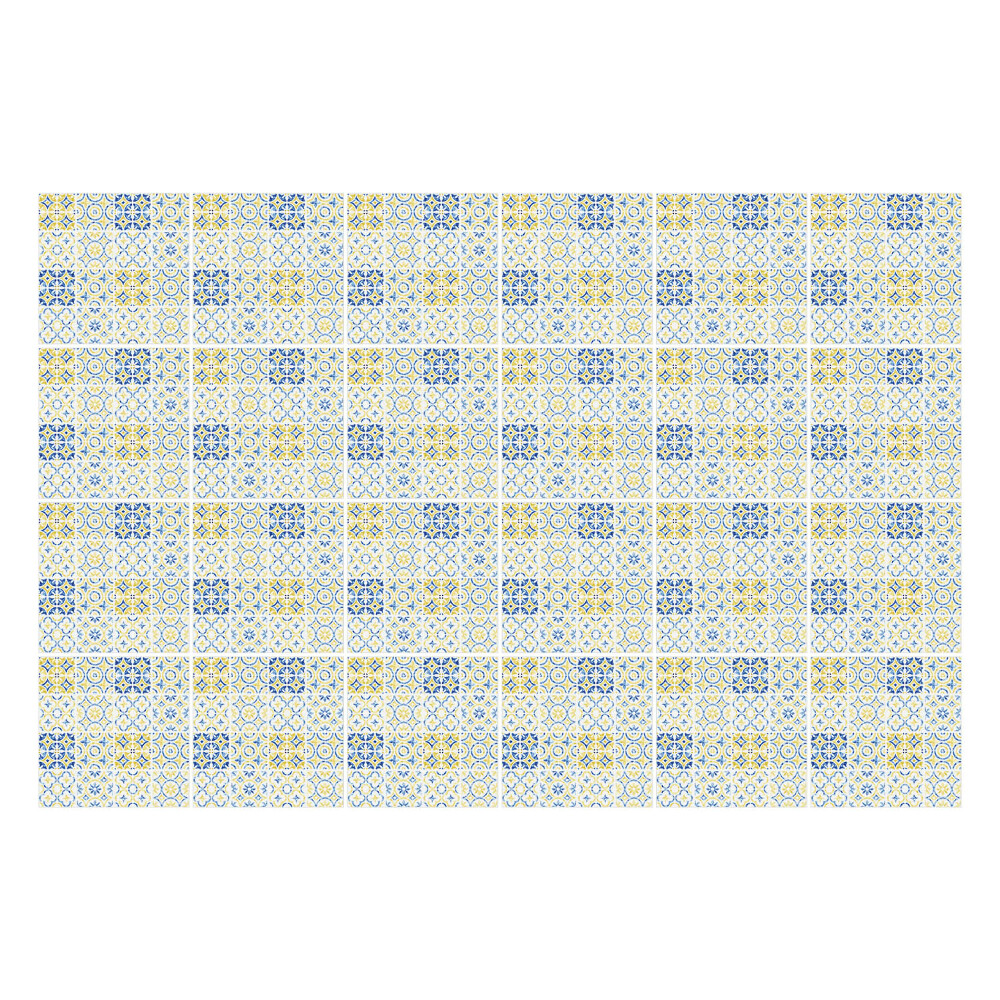 Nálepka na dlaždice Geometrické tvary v mřížce