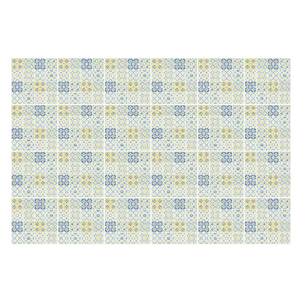 Nálepka na dlaždice Geometrické tvary v mřížce