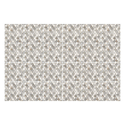 Samolepka na dlaždice Geometrické kosočtverce v mřížce