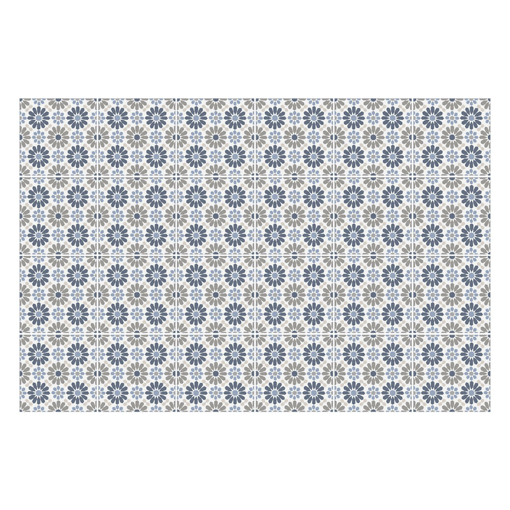 Samolepka na dlaždice Květinový motiv v síťce