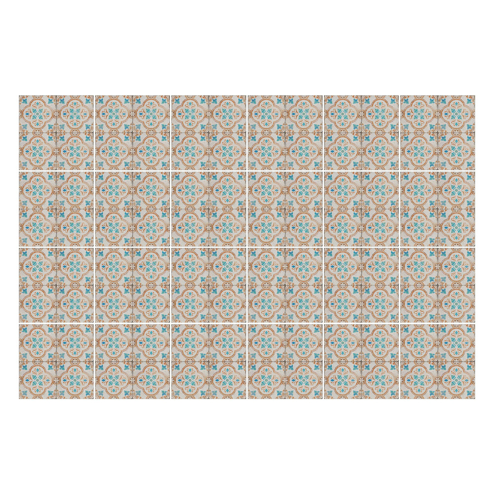 Nálepka na dlaždice Květinový ornament s detaily