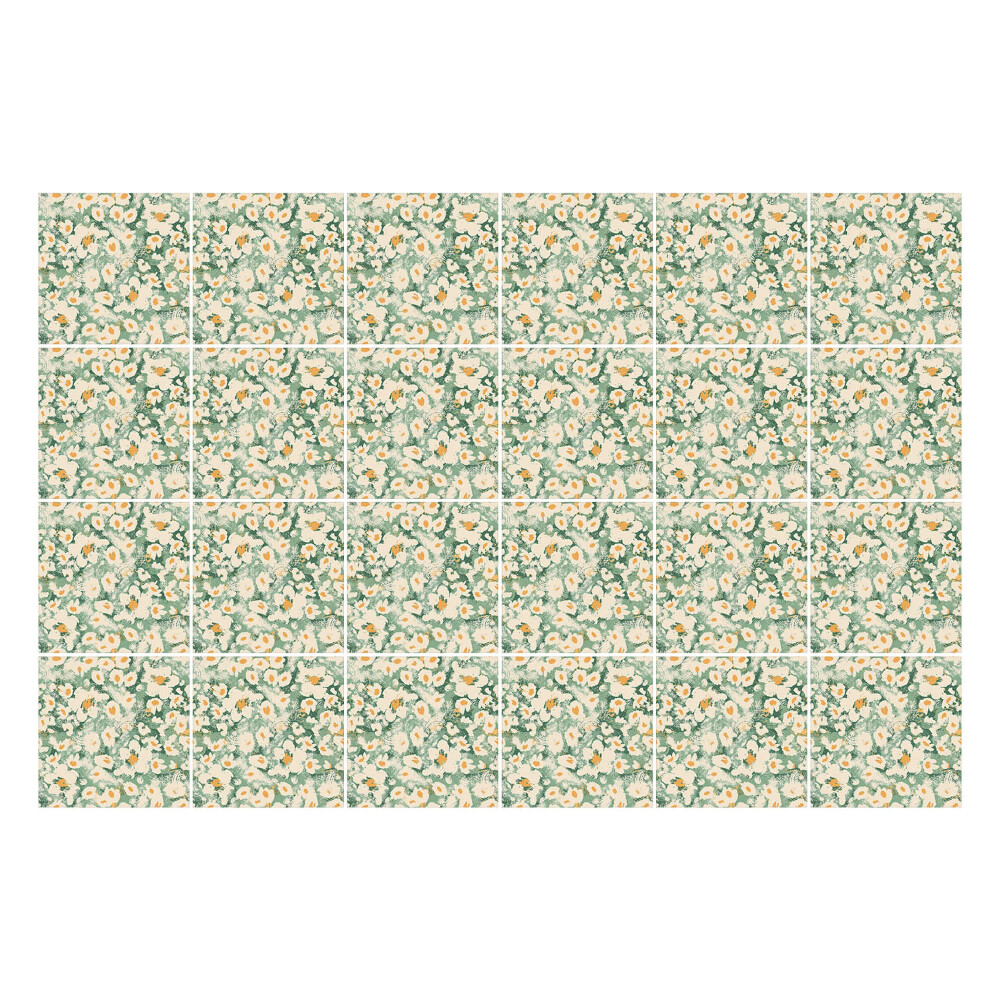 Nálepka na dlaždice Květinový motiv se skvrnami