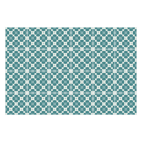 Samolepka na dlaždice Geometrické květiny v síti