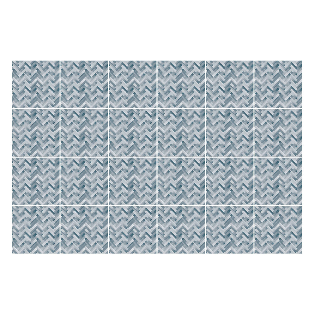 Nálepka na dlaždice Klikaté čáry v šedé barvě