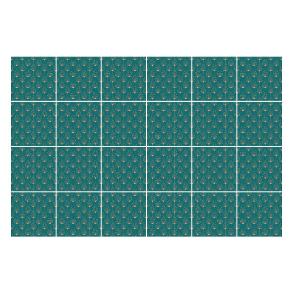 Samolepka na dlaždice Motiv kapky v síťce