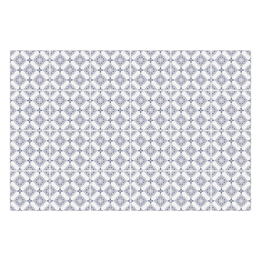 Samolepka na dlaždice Symetrické kosočtverce s detaily