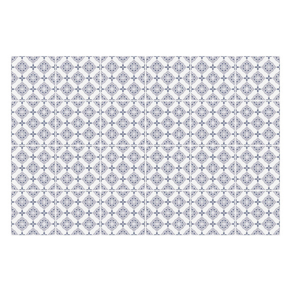 Samolepka na dlaždice Symetrické kosočtverce s detaily