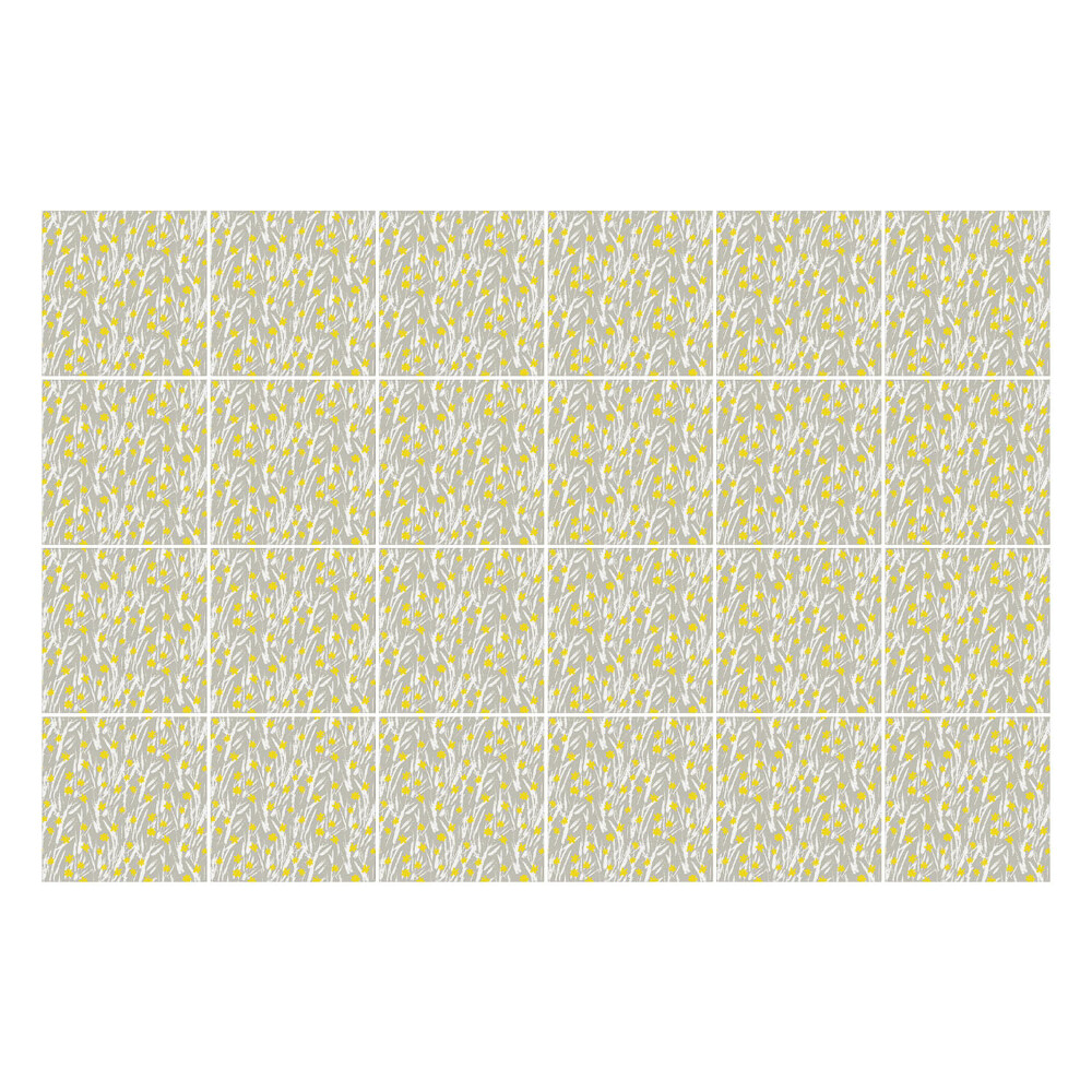 Samolepka na dlaždice Jemné větve s květinami