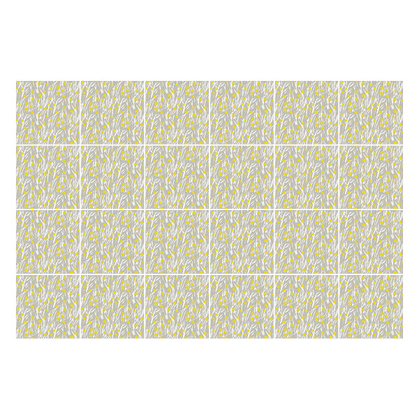 Samolepka na dlaždice Jemné větve s květinami