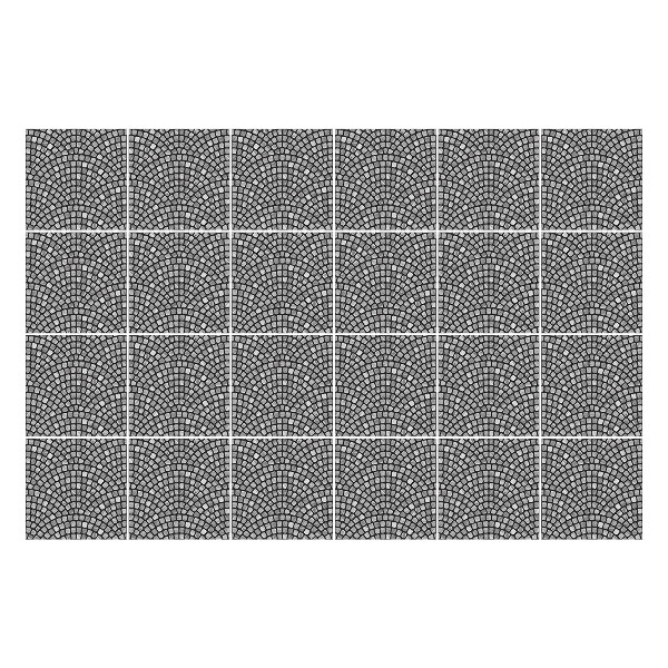 Samolepka na dlaždice Překřížené oblouky v mřížce