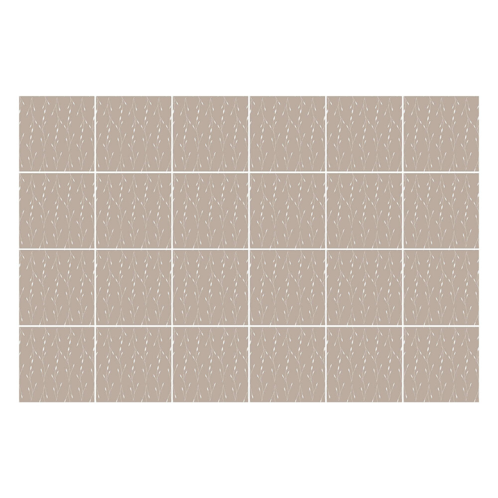 Nálepka na dlaždice Jemné listy v řadě