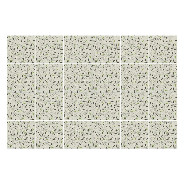 Nálepka na dlaždice Jemné listy a větvičky