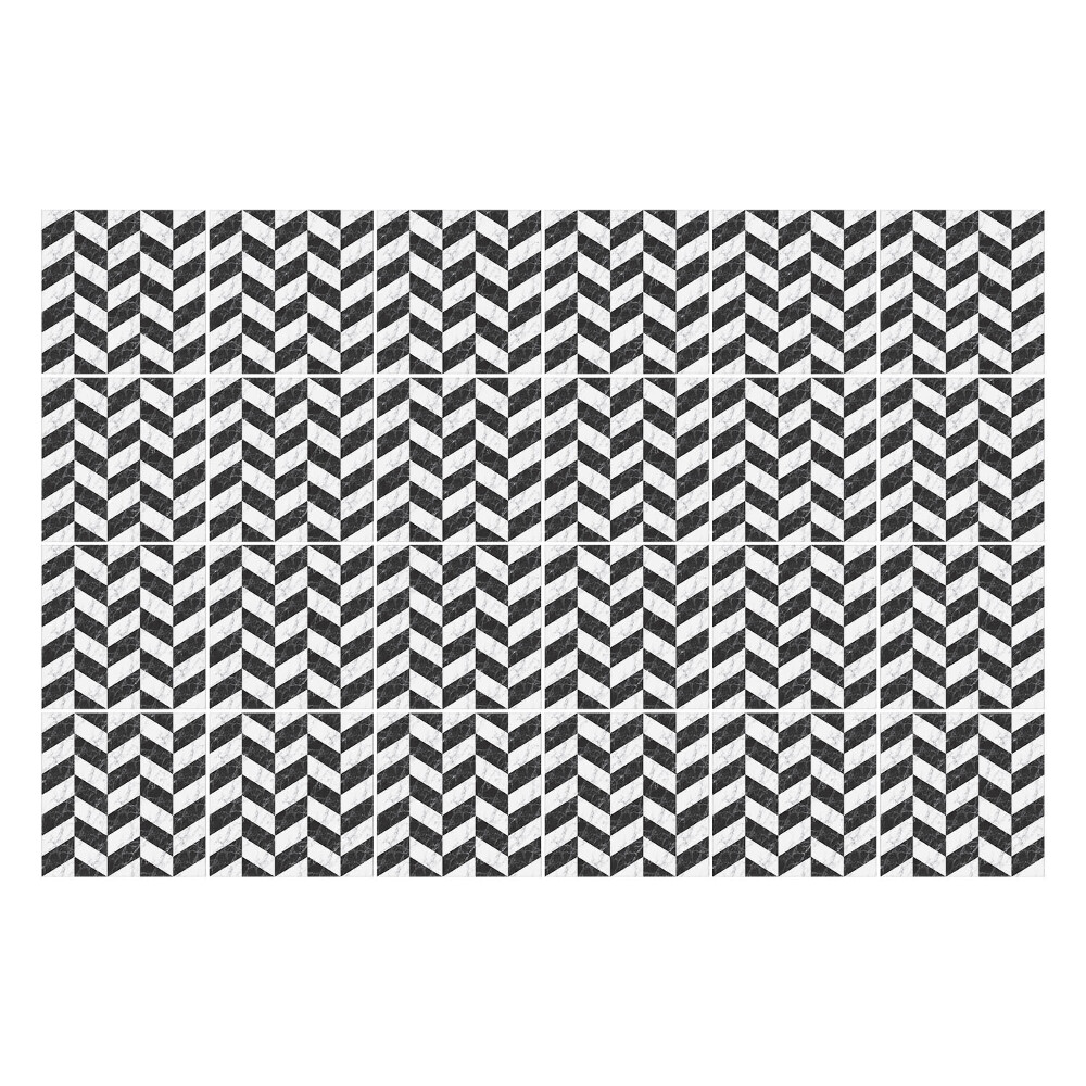 Samolepka na dlaždice Cikcak motivy v řadě