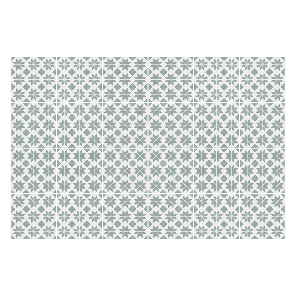 Samolepka na dlaždice Geometrické květiny v síti