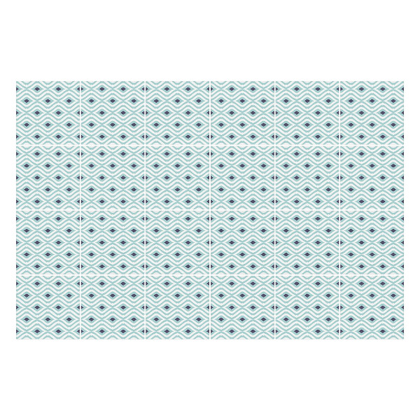 Samolepka na dlaždice Vlny s kruhy