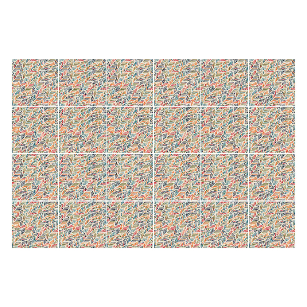 Nálepka na dlaždice Listy v dynamickém uspořádání