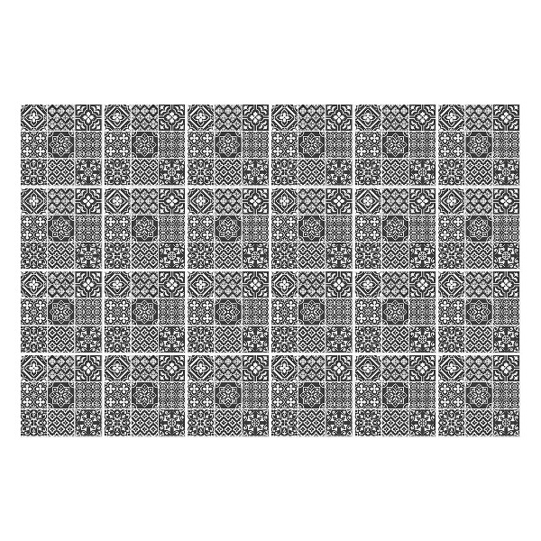 Nálepka na dlaždice Geometrické kostkované motivy