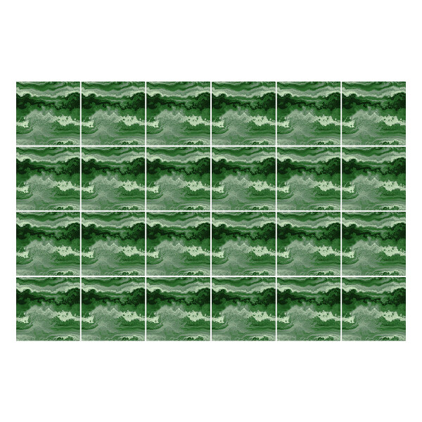 Samolepka na dlaždice Vlny v zemitých tónech