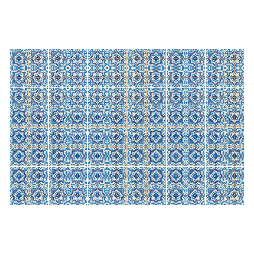 Samolepka na dlaždice Geometrické květinové motivy