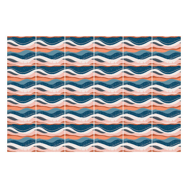 Nálepka na dlaždice Vlny v pastelových tónech