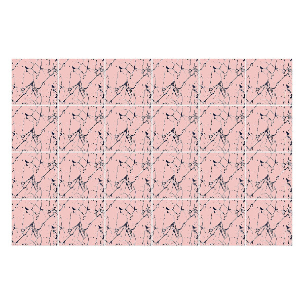 Samolepka na dlaždice Abstraktní čáry a tečky