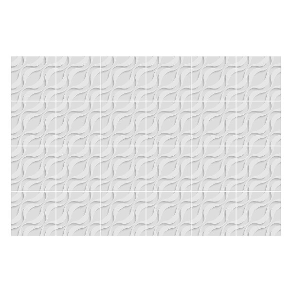 Samolepka na dlaždice 3D vlnité motivy