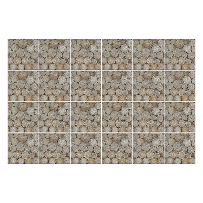 Samolepka na dlaždice Kulaté kmeny stromů