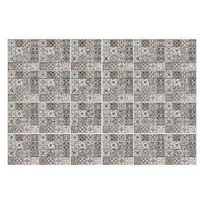 Samolepka na dlaždice Šedé zdobené dlaždice
