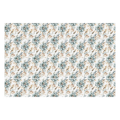 Samolepka na dlaždice Květinový motiv s listy