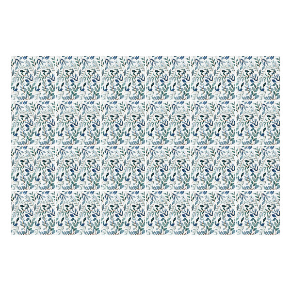 Samolepka na dlaždice Listy a větvičky ve spleti