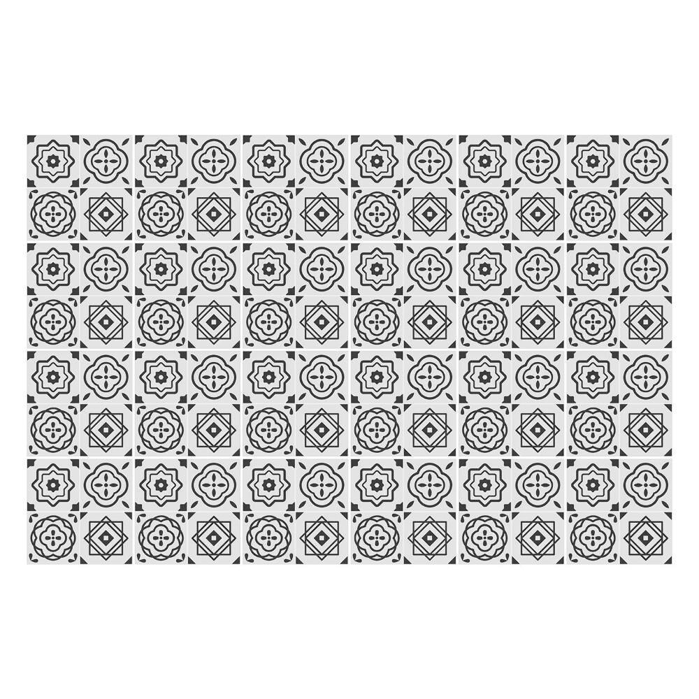 Nálepka na dlaždice Květinové motivy v síťce