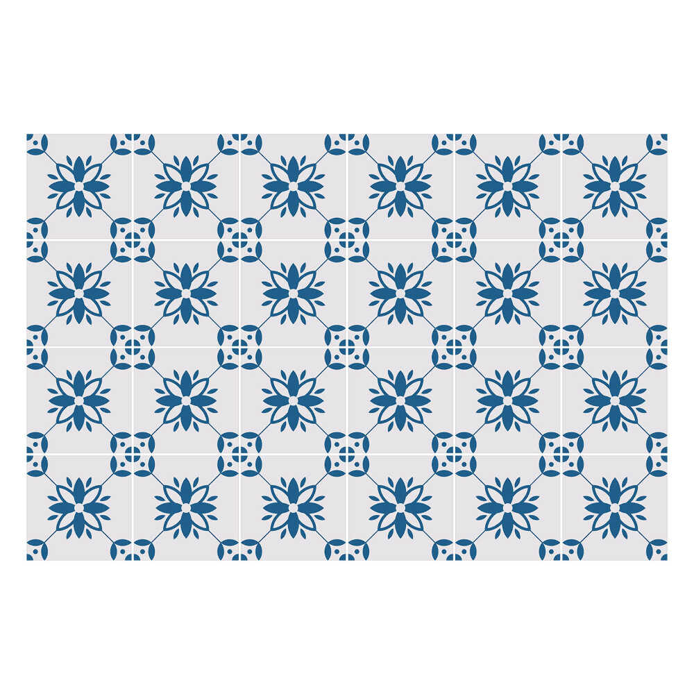 Samolepka na dlaždice Květinové motivy v síťce