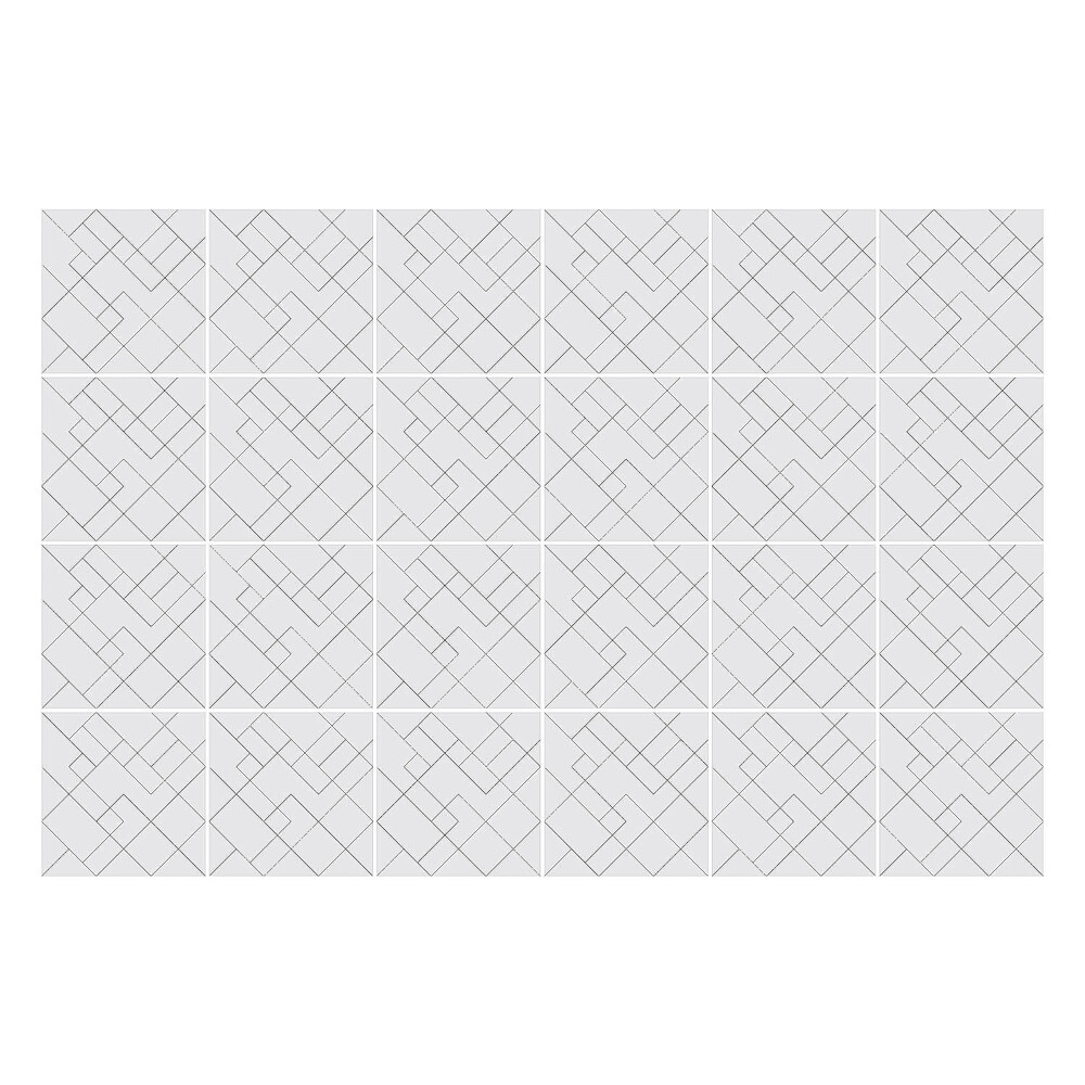 Samolepka na dlaždice Geometrické čáry v mřížce