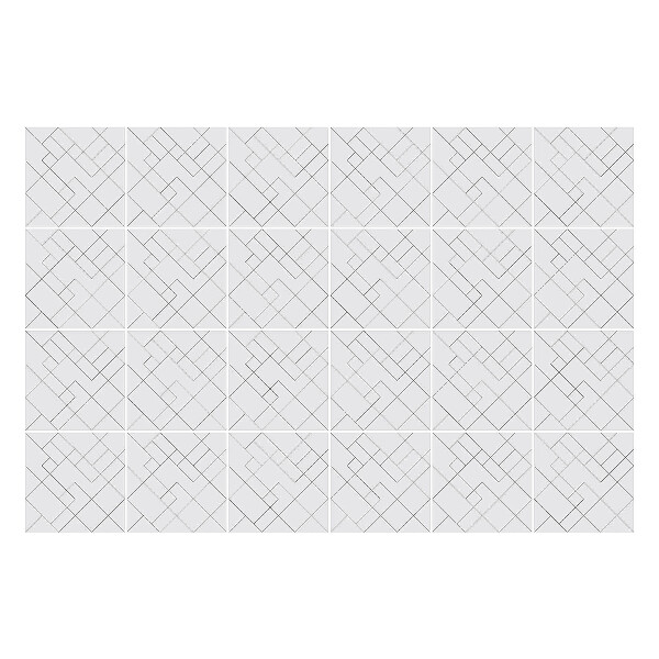 Samolepka na dlaždice Geometrické čáry v mřížce