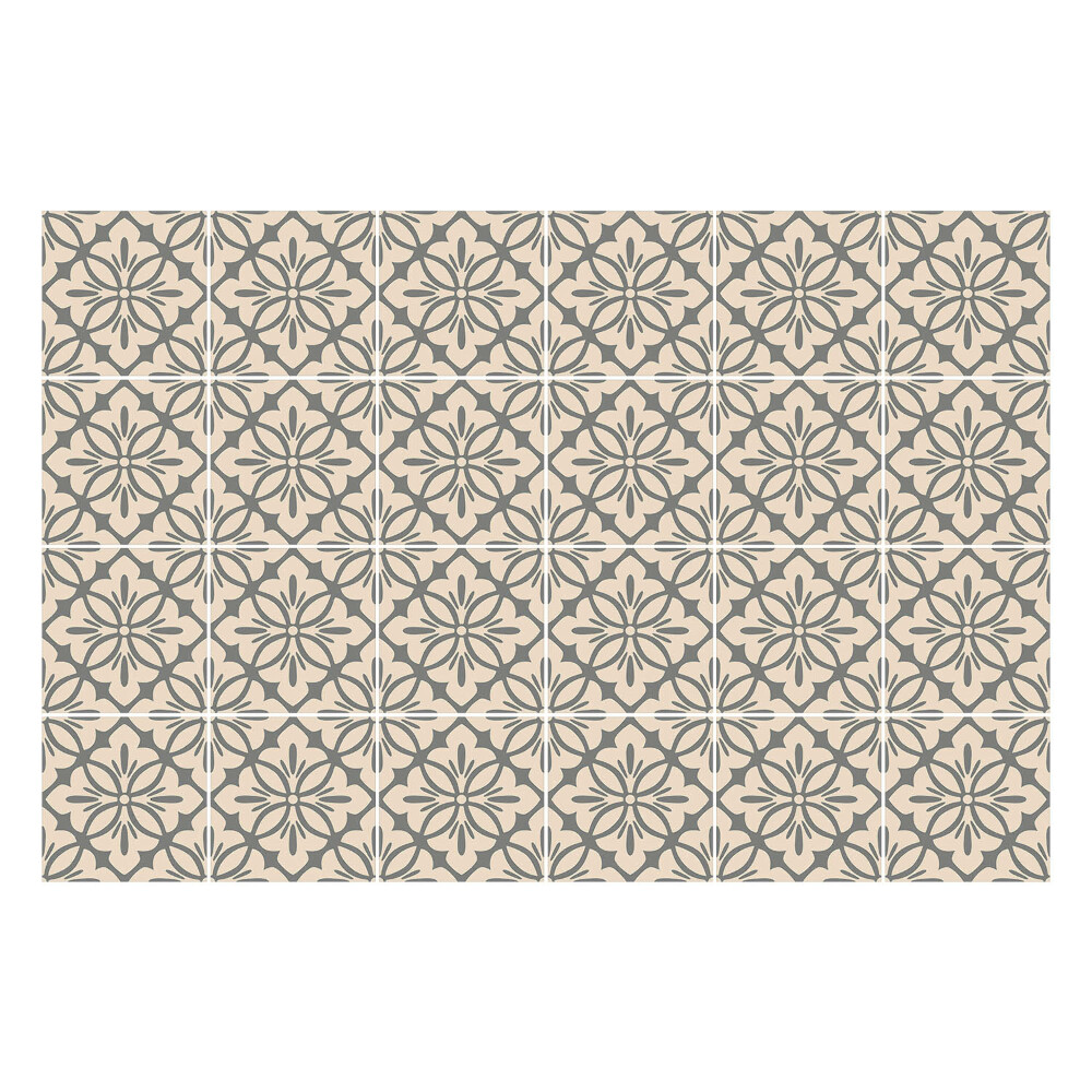 Samolepka na dlaždice Květinové ozdoby v síťovině