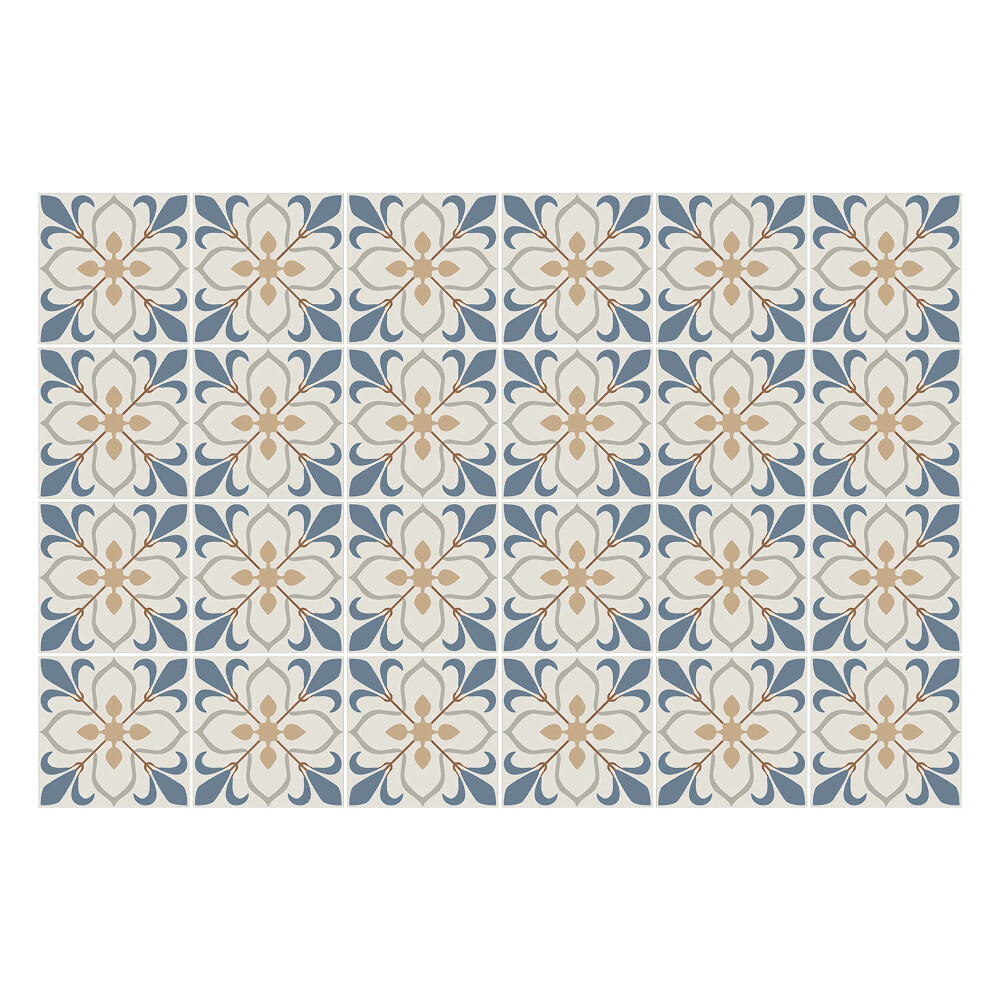 Nálepka na dlaždice Květinový motiv v síťce