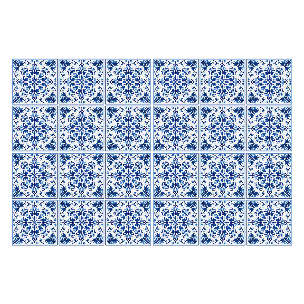 Samolepka na dlaždice Bohatě zdobené dlaždice