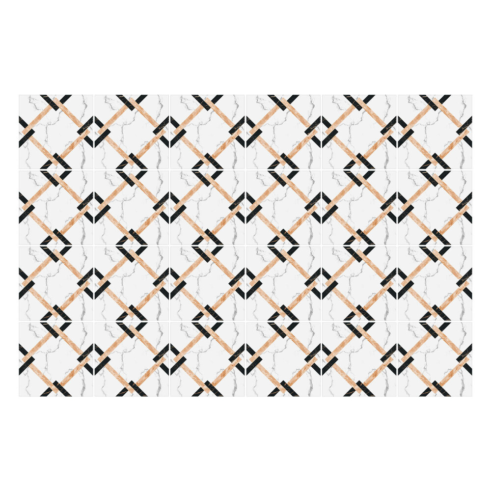 Samolepka na dlaždice Geometrické kosočtverce v mřížce