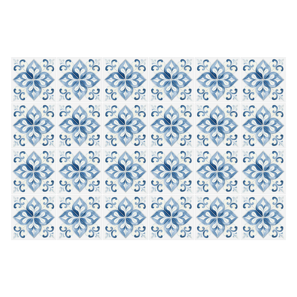 Nálepka na dlaždice Květinové ozdoby v dlaždicích