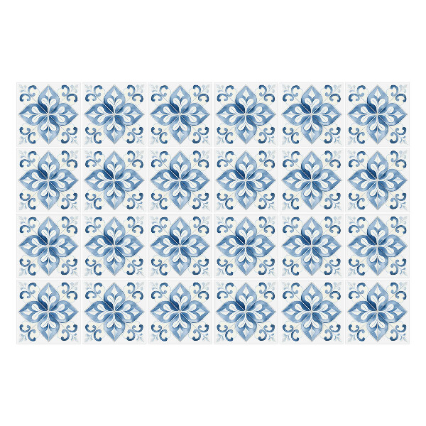 Nálepka na dlaždice Květinové ozdoby v dlaždicích