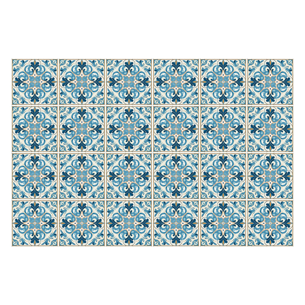 Nálepka na dlaždice Květinové ozdoby v síťovině