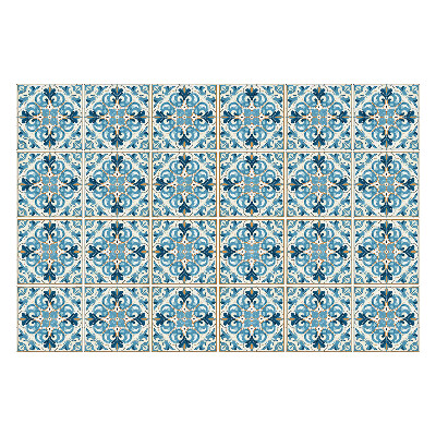 Nálepka na dlaždice Květinové ozdoby v síťovině