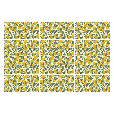 Samolepka na dlaždice Šťavnaté citrony s listy