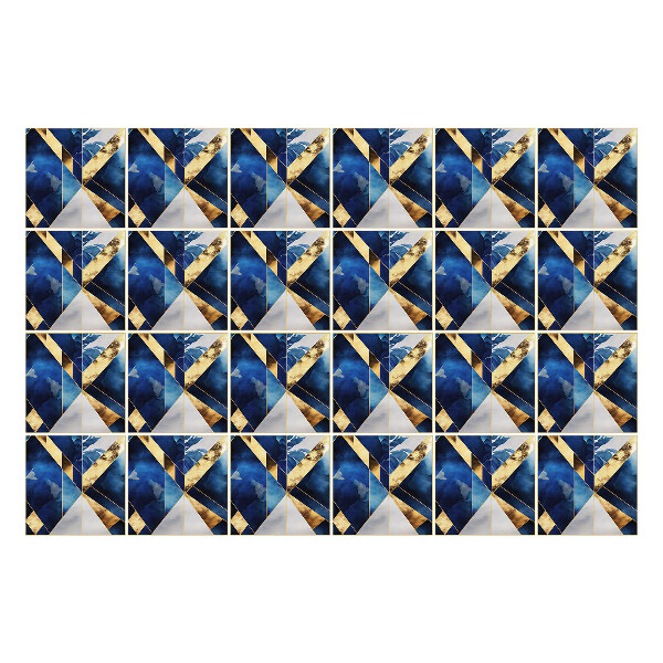 Nálepka na dlaždice Elegantní geometrie s modrou