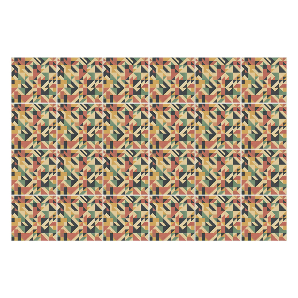 Nálepka na dlaždice Vintage geometrický vzor