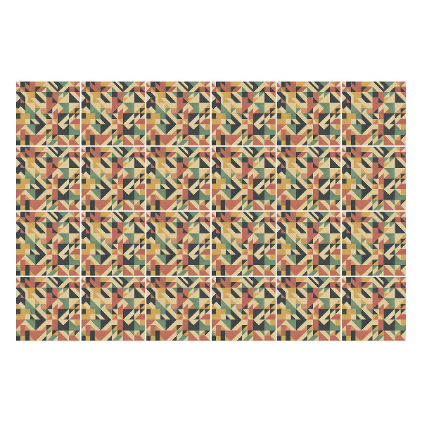 Nálepka na dlaždice Vintage geometrický vzor