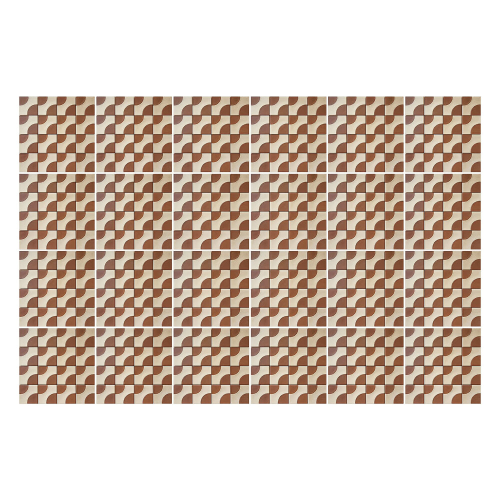 Samolepka na dlaždice Vlny v geometrickém uspořádání