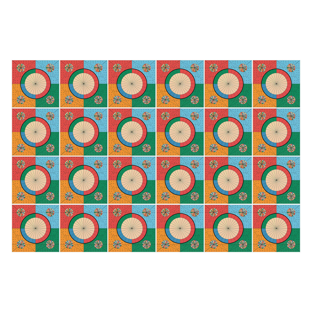 Nálepka na dlaždice Barevné retro dlaždice