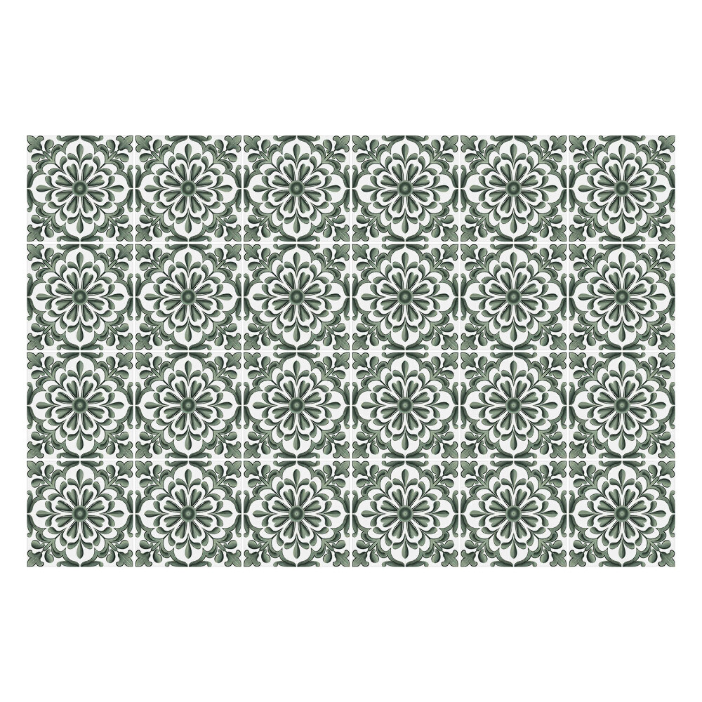 Samolepka na dlaždice Květinové ozdoby