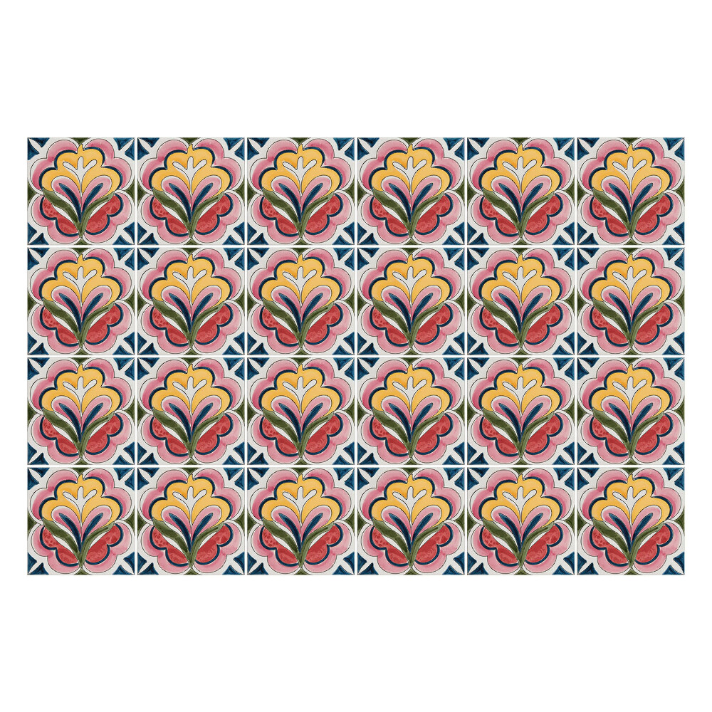 Samolepka na dlaždice Květinové motivy v aranžmá